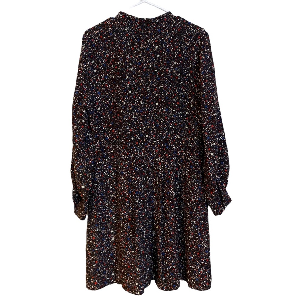 Madewell Long Sleeve Dress - Black with Multicolor Speckles - Picture 8 of 9